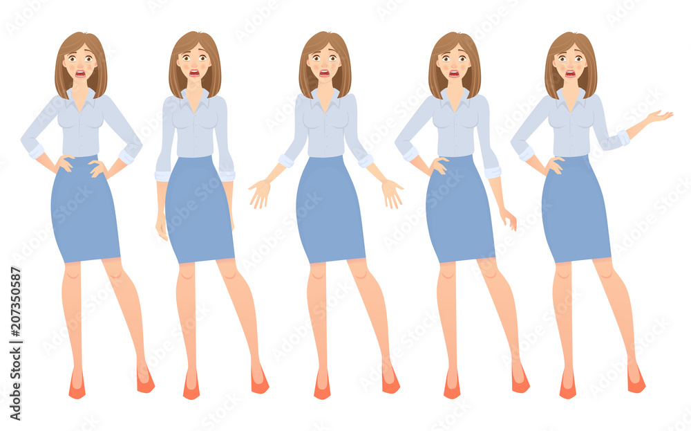 Fototapeta premium business woman set