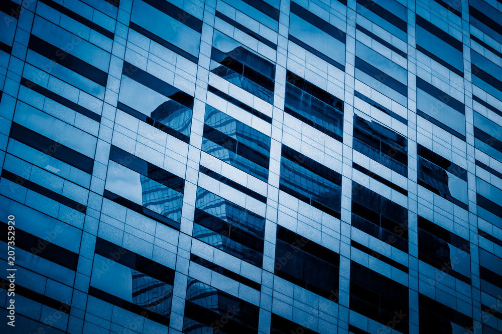 detail shot of modern business buildings in city detail shot of modern business buildings in city
