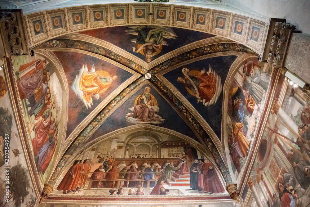 Painting inside church on Italy