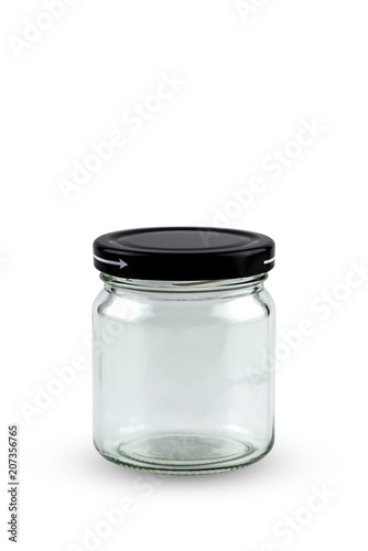 Round Shape Glass Canister isolated