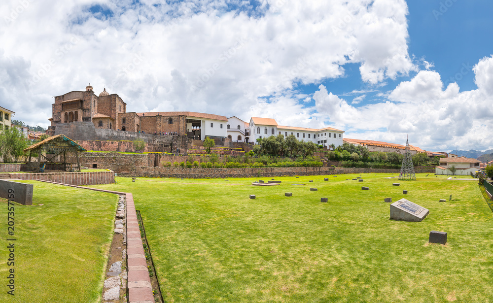 Plaza de Armas (Arms Square) in the heart of Cusco city, in Peru