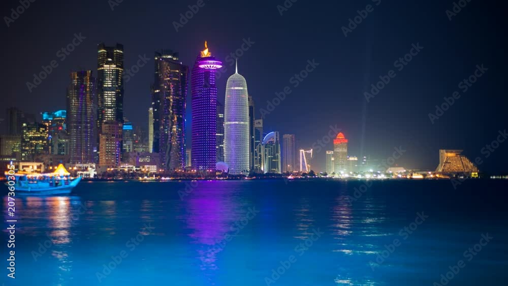 custom made wallpaper toronto digitalWS T/L Arabian peninsula and west bay central finacial district / Doha, Qatar