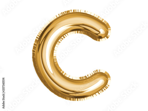 Gold alphabet C air balloon for baby shower celebrate decoration party