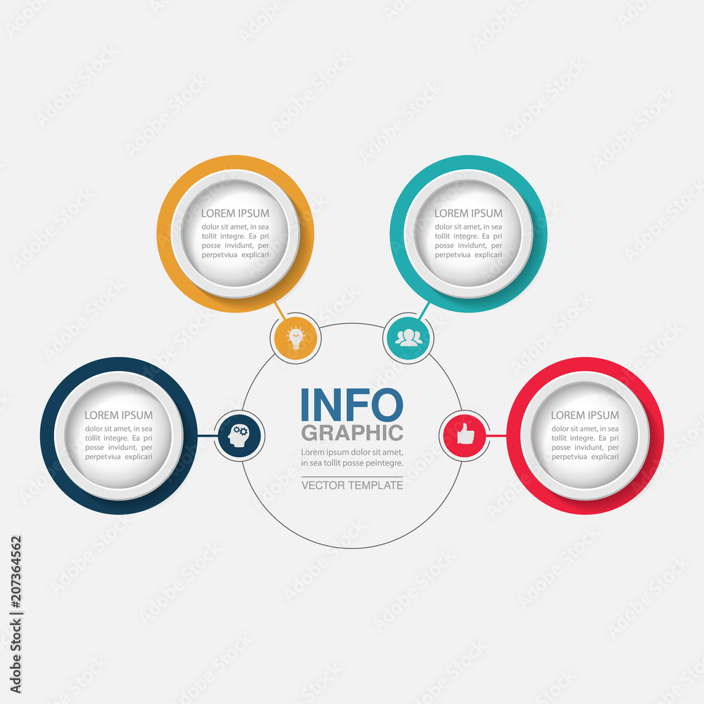Vector infographic template for diagram, graph, presentation, chart, business concept with 4 options. Vector infographic template for diagram, graph, presentation, chart, business concept with 4 options.