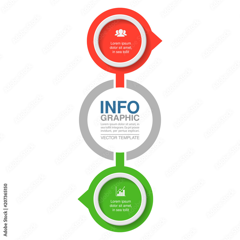Vector infographic template for diagram, graph, presentation, chart, business concept with 2 options. Vector infographic template for diagram, graph, presentation, chart, business concept with 2 options.