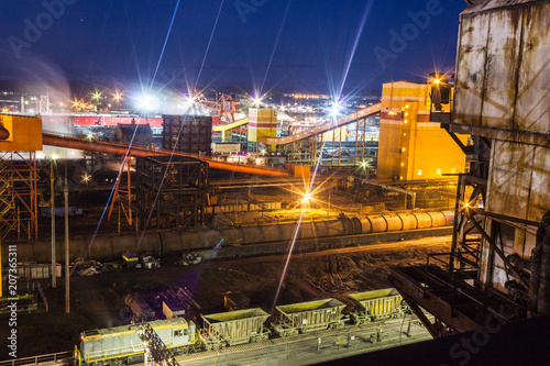 Industrial logistics at night