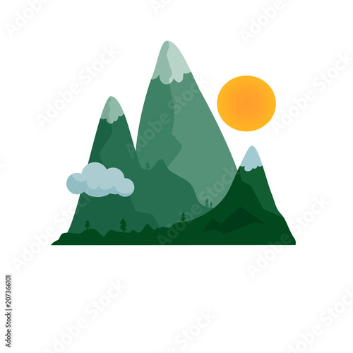 Mountain illustration.