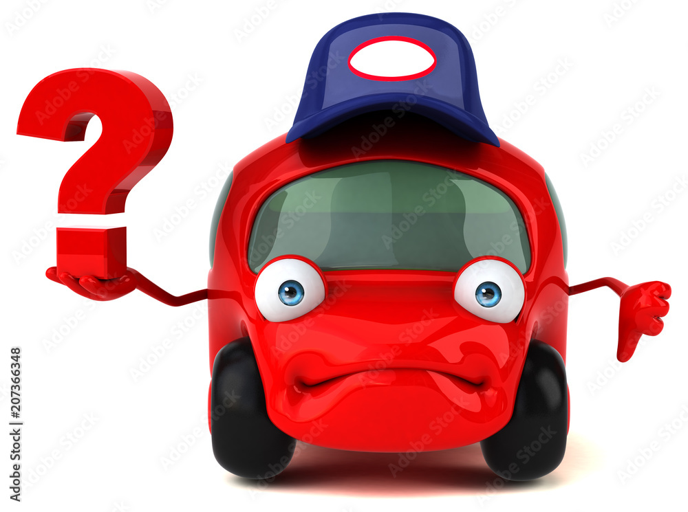 Fun car - 3D Illustration Fun car - 3D Illustration