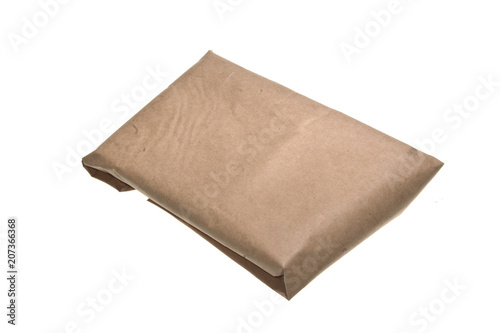 parcel post isolated on white background