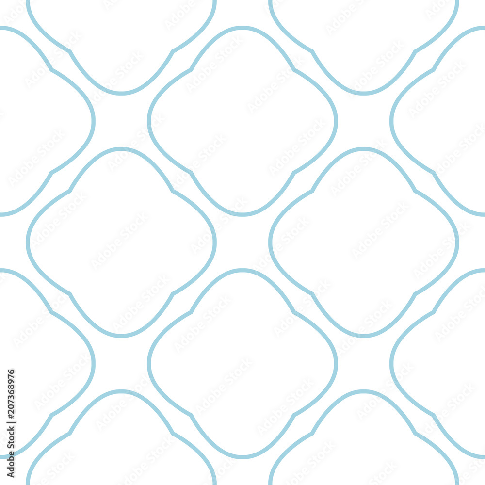 White and blue geometric print. Seamless pattern White and blue geometric print. Seamless pattern