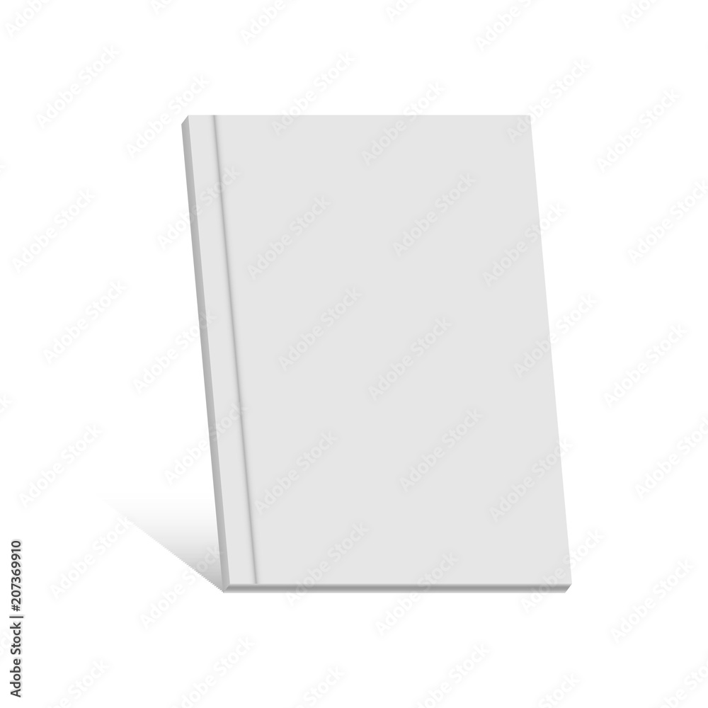 White realistic blank book