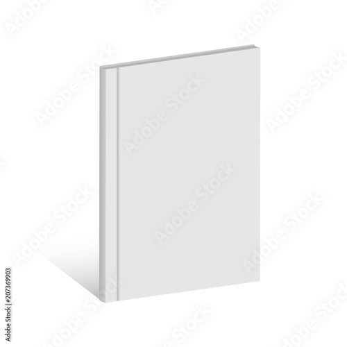 White realistic blank book