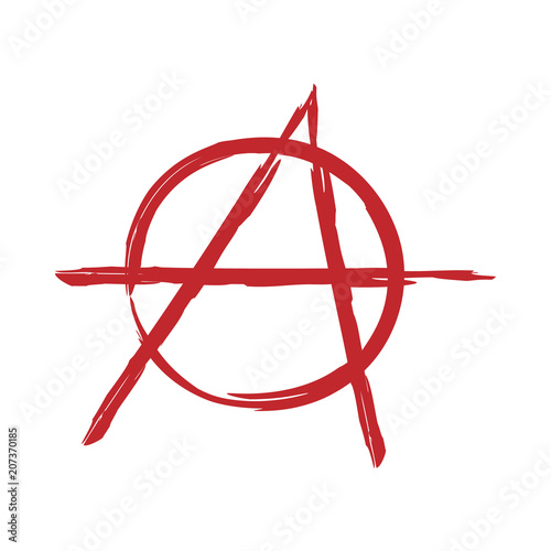 Anarchy symbol. Vector sign