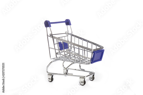 shopping cart on white background. shopping concept.
