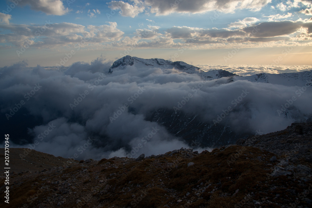 A bright ascent to the mountain of Oshten, Adygea A bright ascent to the mountain of Oshten, Adygea