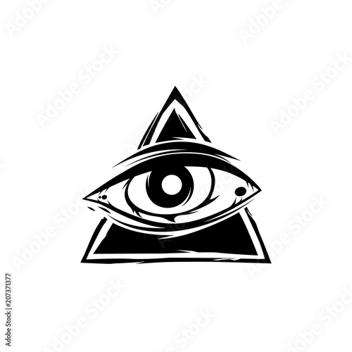 all seeing eye theme logo template