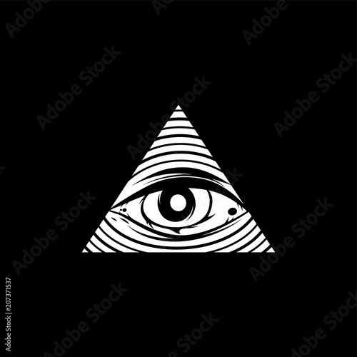 all seeing eye theme logo template