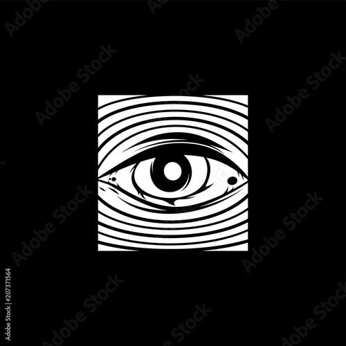 all seeing eye theme logo template