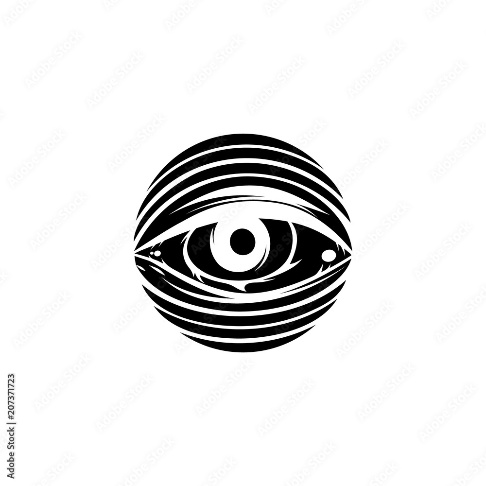 all seeing eye theme logo template Stock Vector | Adobe Stock