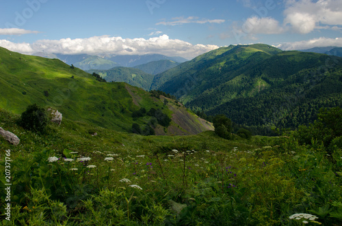 Majestic mountain landscapes of the Caucasian reserve