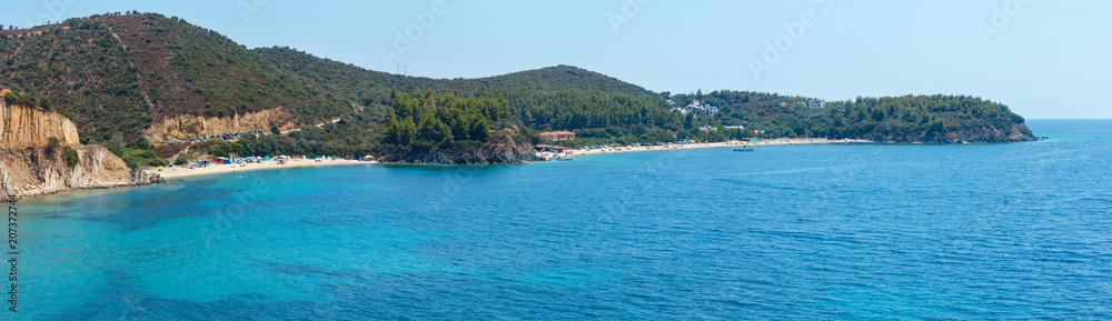 Aegean coast panorama, Sithonia, Greece.