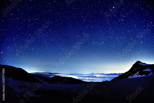 Kiso Komagatake's Starry Sky, Nagano, Japan Alps