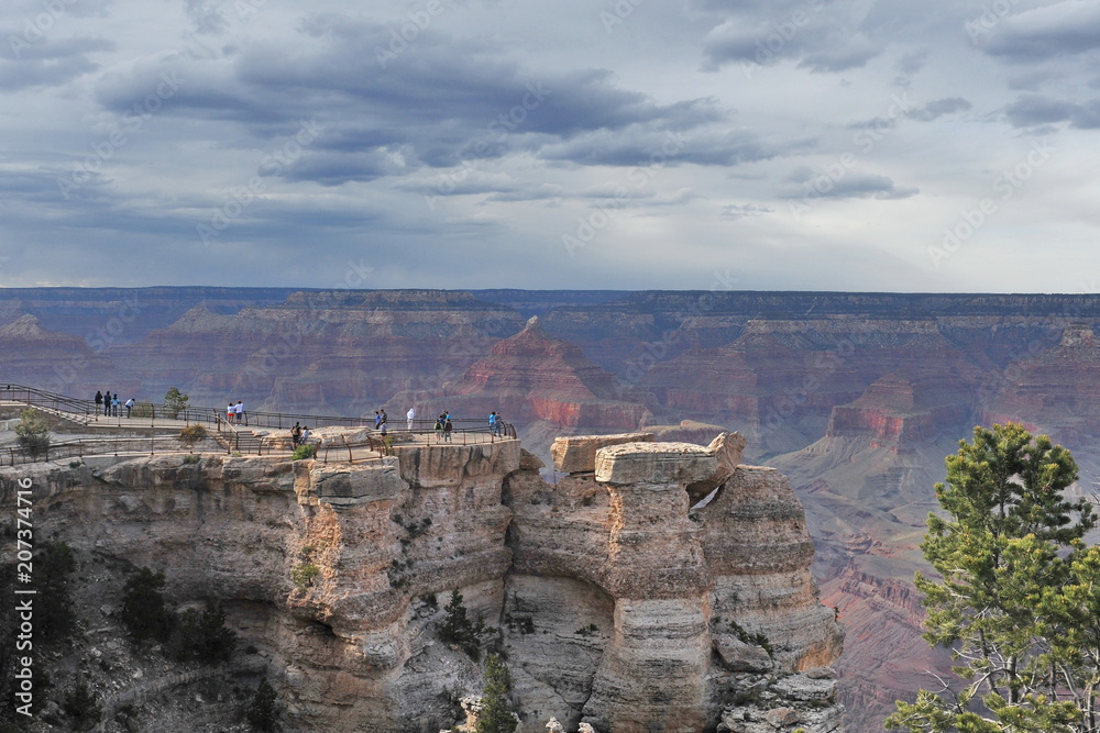 Grand Canyon photographed from the observation deck