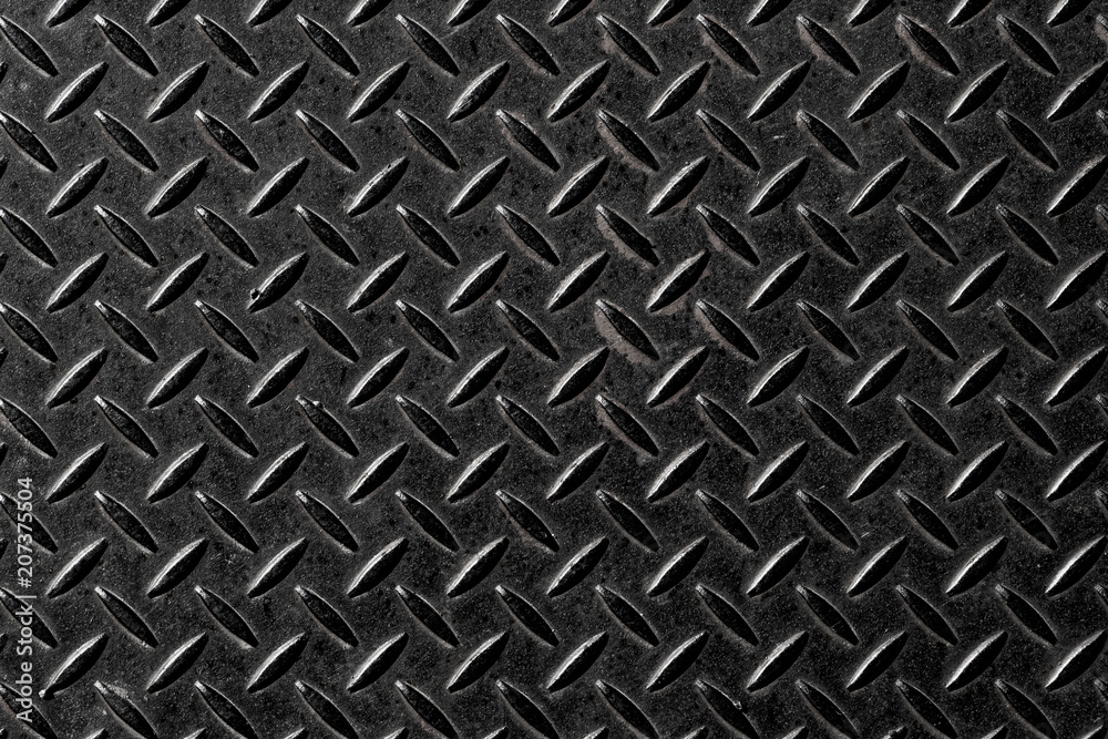 Black metal diamond plate pattern and background Black metal diamond plate pattern and background