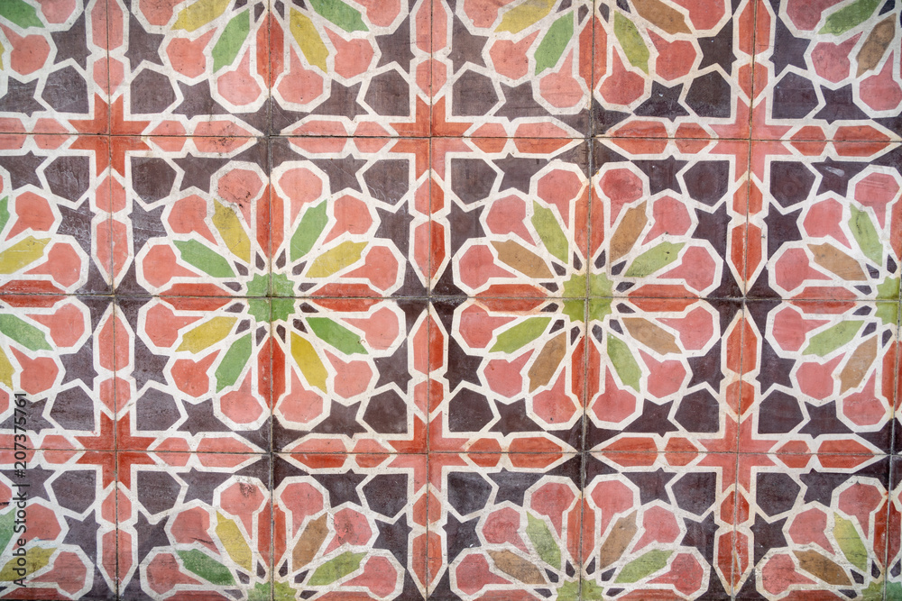 Colorful Mosaic Flower Tile Wall Colorful Mosaic Flower Tile Wall