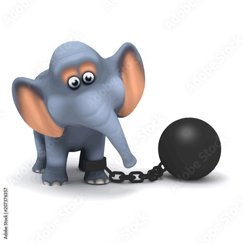 Vector 3d Elephant convict