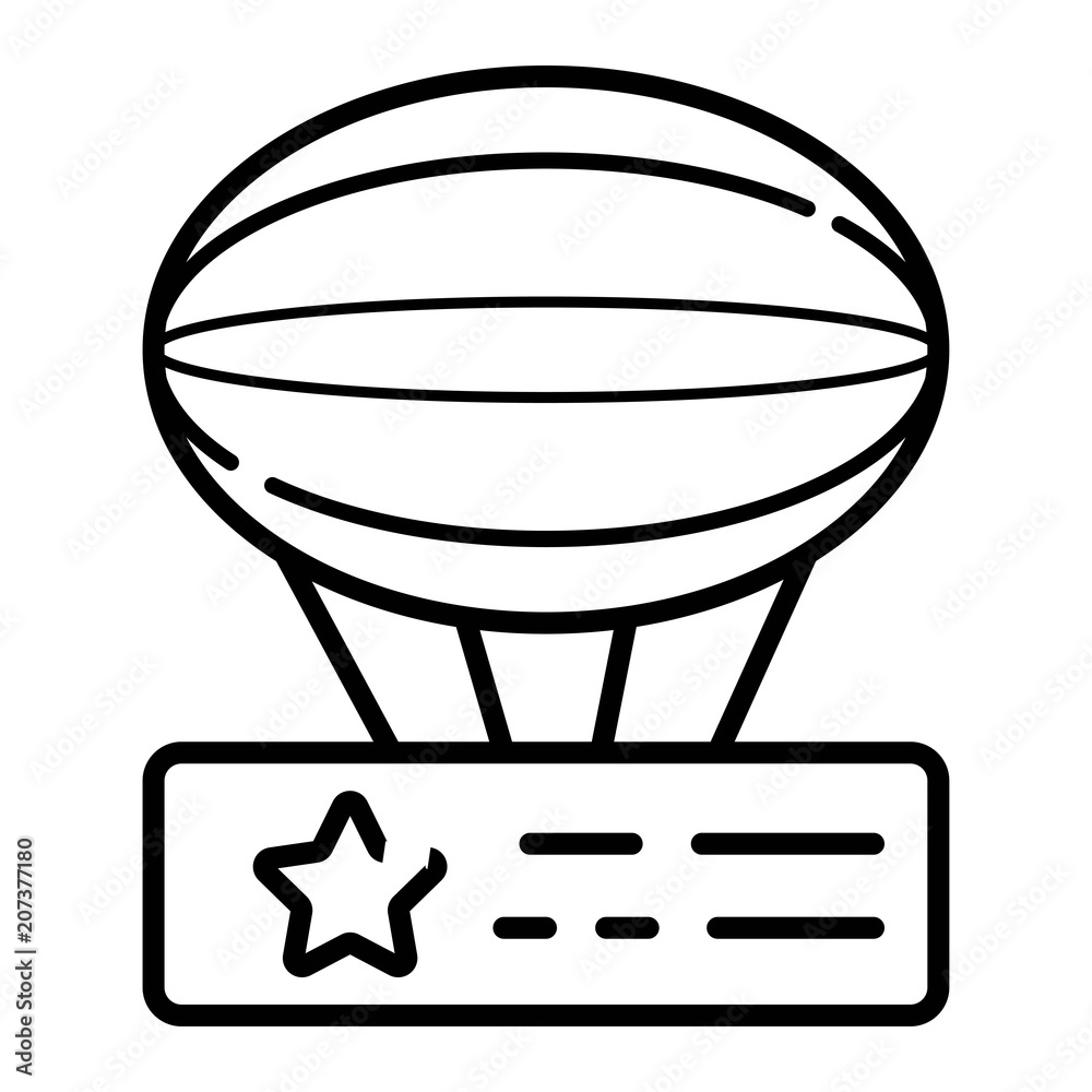 Fototapeta premium Airship icon vector