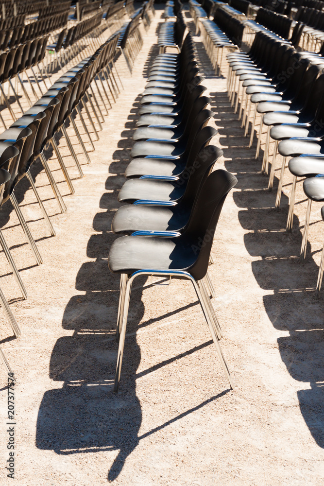 Obraz premium rangs de chaises pour spectacle