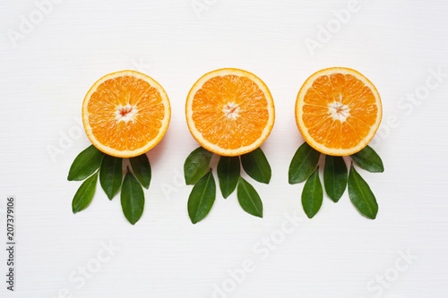 Fresh orange citrus fruit isolated.