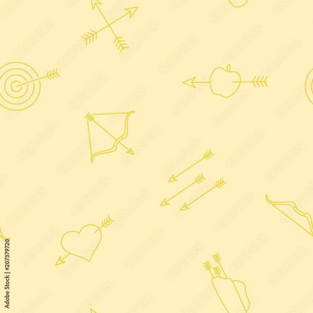 Seamless pattern with archery for your design Seamless pattern with archery for your design