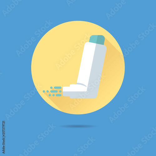 inhaler flat design vector icon