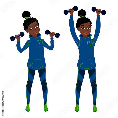 Girl working out