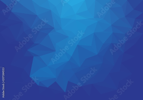 Abstract blue tone low polygon background texture vector illustration.