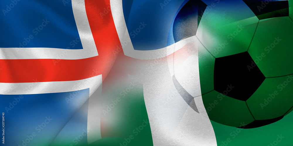 アイスランド ナイジェリア 国旗 サッカー Stock Vector Adobe Stock