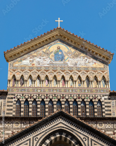 The facade of the cathedral of the St Andrew in Amalfi. Italy