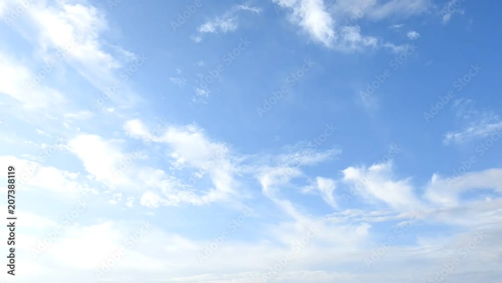 きれいな雲の日。ゆったりしています。青空。タイムラプス動画 きれいな雲の日。ゆったりしています。青空。タイムラプス動画