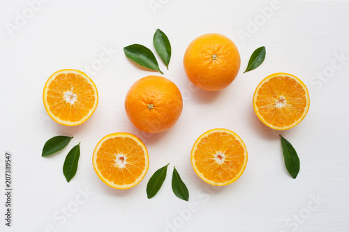 Fresh orange citrus fruit isolated.