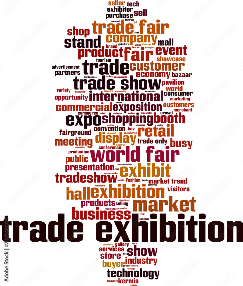 Trade exhibition word cloud