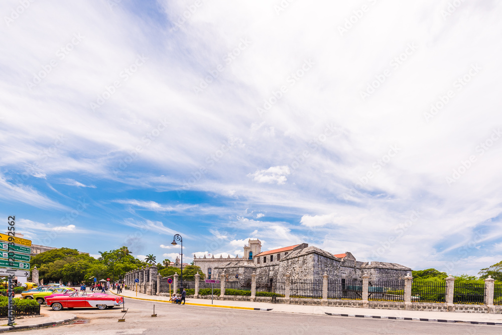 CUBA, HAVANA - MAY 5, 2017: View of Castillo de la Real Fuerza. Copy space for text. CUBA, HAVANA - MAY 5, 2017: View of Castillo de la Real Fuerza. Copy space for text.