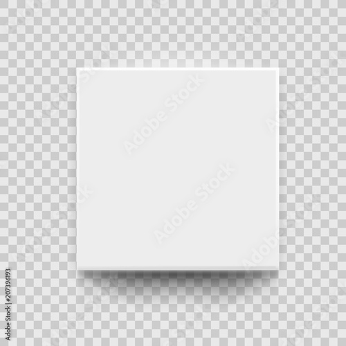 3D White Box Top View With Shadow