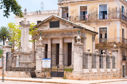 CUBA, HAVANA - MAY 5, 2017: View of the building of Havana. Copy space.