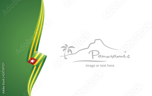 Togo abstract flag brochure cover poster background vector