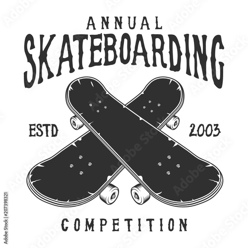 Vintage skateboarding label