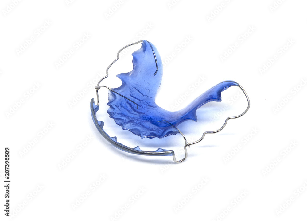 Retainer blue on a white background, isolated