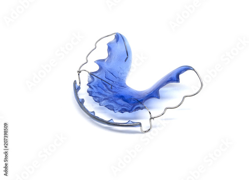 Retainer blue on a white background, isolated