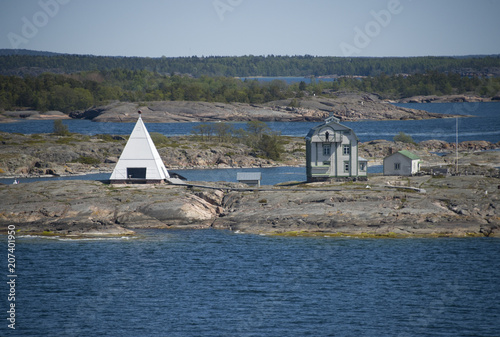 Kobba klintar old pilot station in the archipelago of Mariehamn Aland